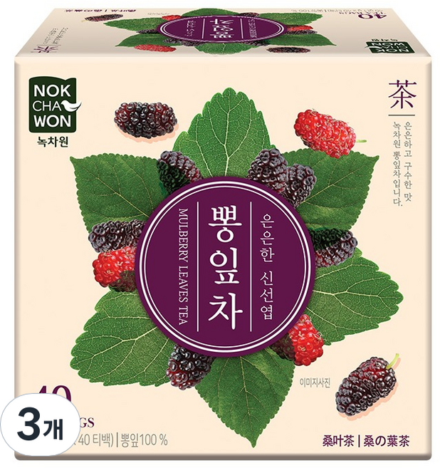 녹차원 뽕잎차, 1g, 1g, 3개, 40개입