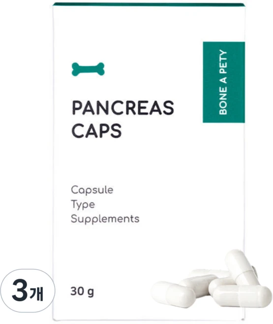 본아페티 강아지 캡슐 기능성 영양제, 60정, 소화기능/췌장개선, 3개 - 쿠팡