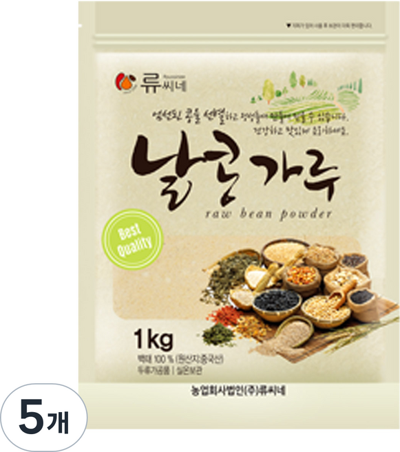 류씨네 수입산 날콩가루, 5개, 1kg