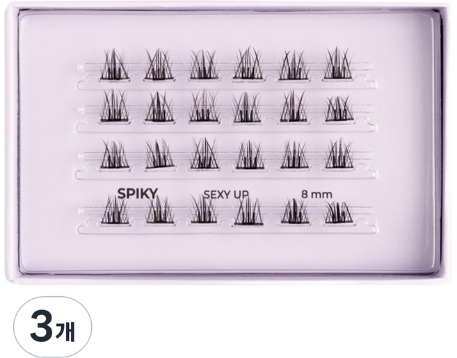 Ollio 노글루 속눈썹 싱글팩 스파이키 L, 3개