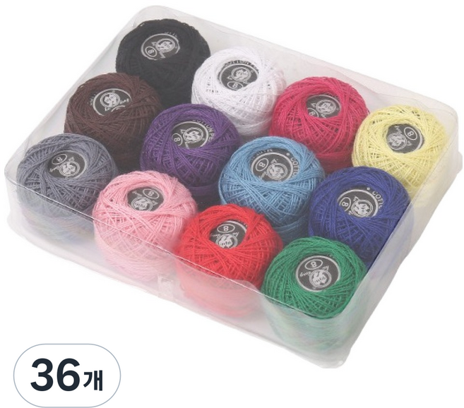 코히모 핸드메이드 DIY 컬러 십자수 자수실 5W0624, 랜덤발송, 36개