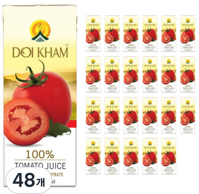 도이캄 착즙 토마토 주스, 200ml, 48개