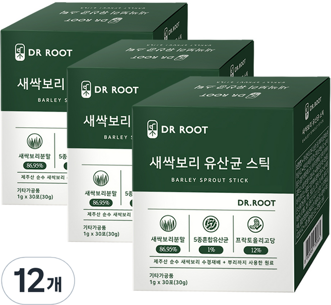 닥터루트 새싹보리 유산균 스틱, 30개입, 12개