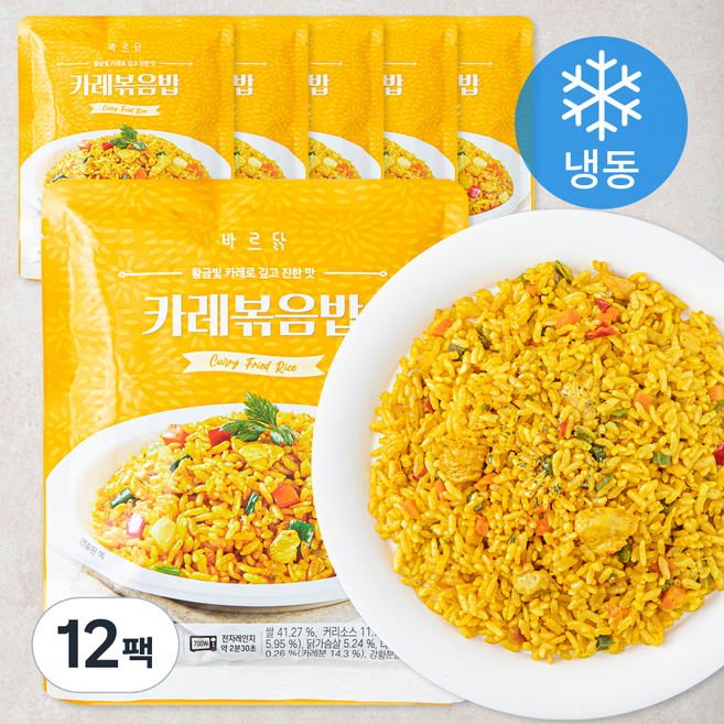 바르닭 카레 볶음밥 (냉동), 180g, 12팩