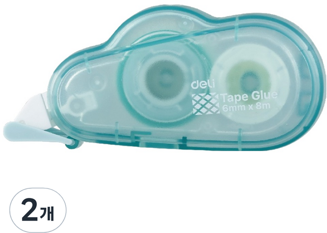 델리 구름 양면 풀테이프 6mm x 8m, 코발트블루, 2개