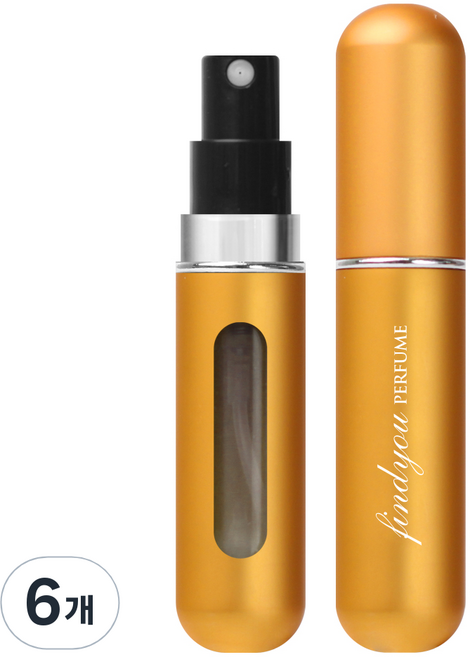 파인듀 향수 공병 5ml, 매트골드, 6개
