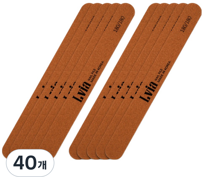 Lvia 木質磨甲棒 180/180, 40個, 石榴石