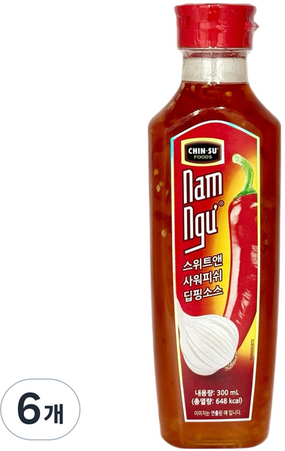 친수 스위트앤사워 피쉬 딥핑소스, 6개, 300ml