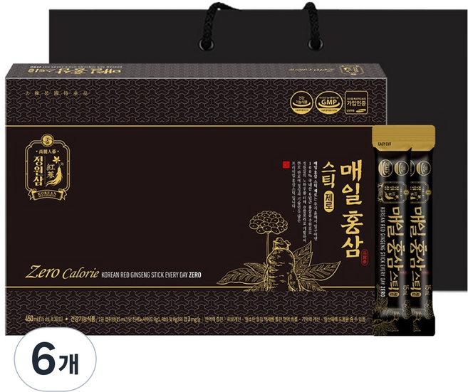 정원삼 매일 홍삼스틱 제로, 30회분, 6개