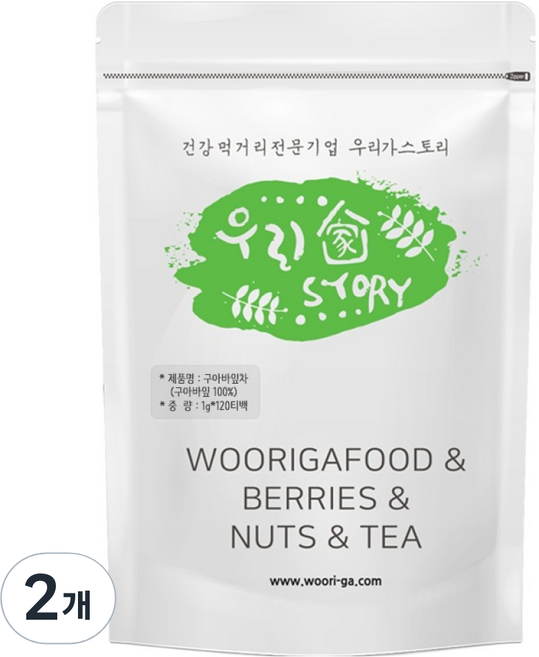 우리가스토리 구아바잎차, 1g, 120개입, 2개