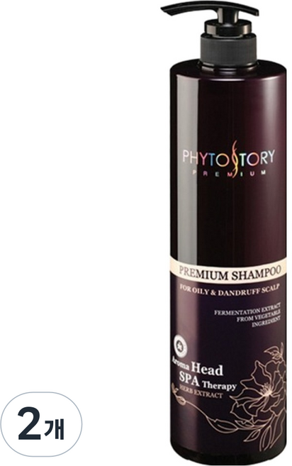 PHYTOSTORY 頂級油性頭皮去屑洗髮精, 2個, 500ml