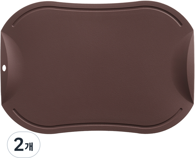 도블레 국산 특허받은 칼집나지 않는 항균도마, 버건디, 2개