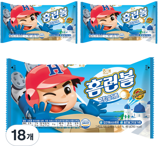 해태제과 홈런볼 그릭요거트, 46g, 18개