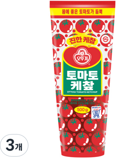 오뚜기 토마토 케챂, 500g, 3개