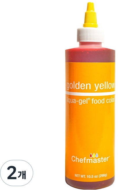 셰프마스터 리쿠아젤 식용색소 골든 옐로우, 298g, 2개