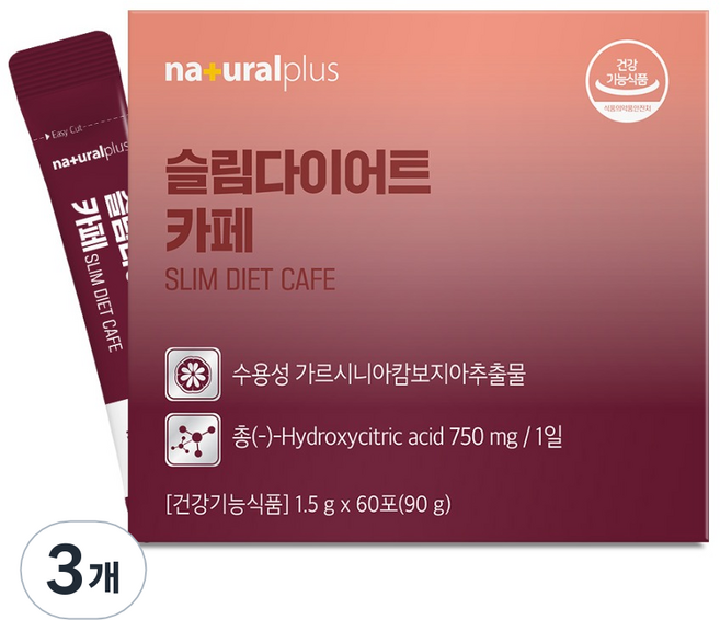 내츄럴플러스 슬림다이어트 60p, 90g, 3개