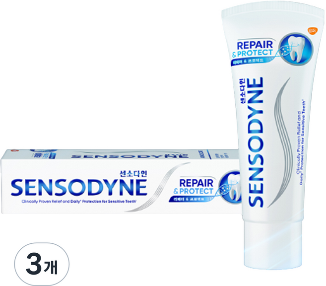 센소다인 리페어 앤 프로텍트 치약, 100g, 3개