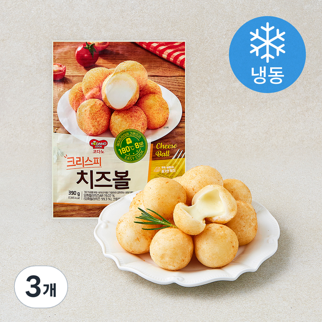 코다노쿡 크리스피 치즈볼 (냉동), 390g, 3개