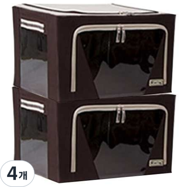 마이닝 해피 리빙박스, 브라운, 4개