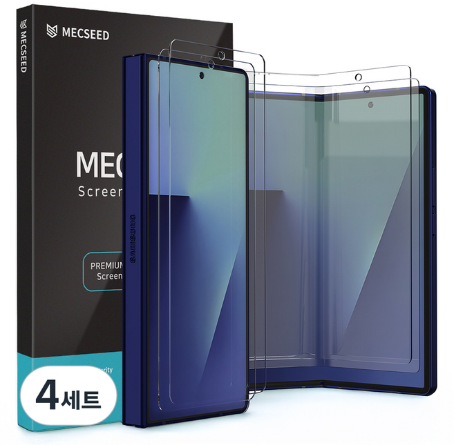 MECSEED 6DNF 全覆蓋手機螢幕保護貼 內部2p + 外部2p 套組, 4套