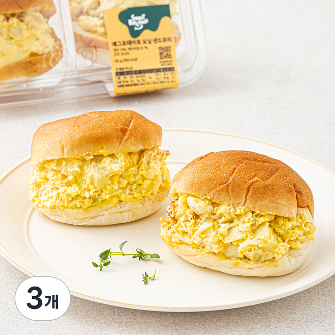 스윗밸런스 에그포테이토 모닝 샌드위치 2개입, 155g, 3개