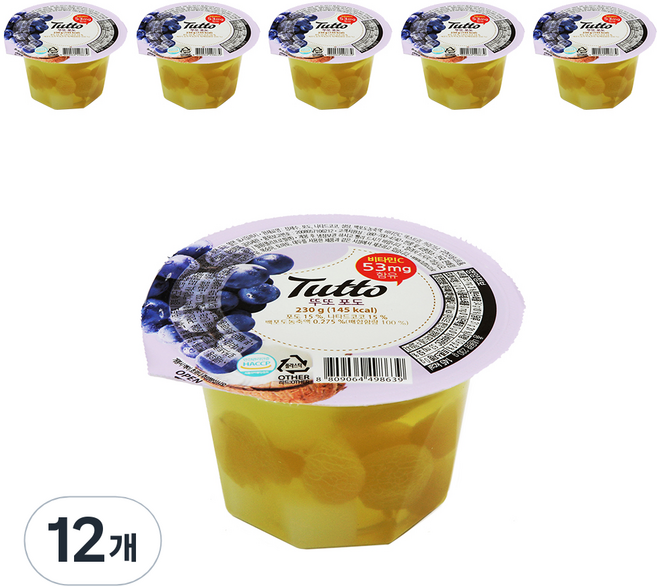 뚜또 포도 푸딩, 230g, 12개