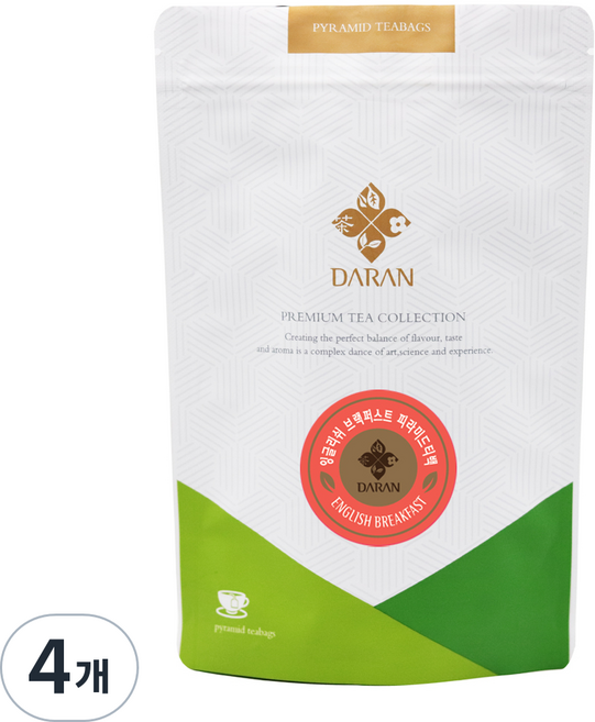 다란 잉글리쉬블랙퍼스트 홍차, 1.2g, 15개입, 4개