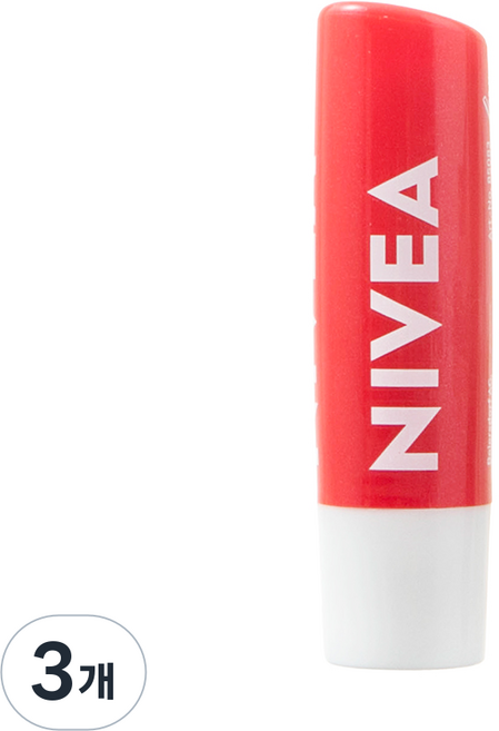니베아 립케어, 스트로베리, 4.8g, 3개