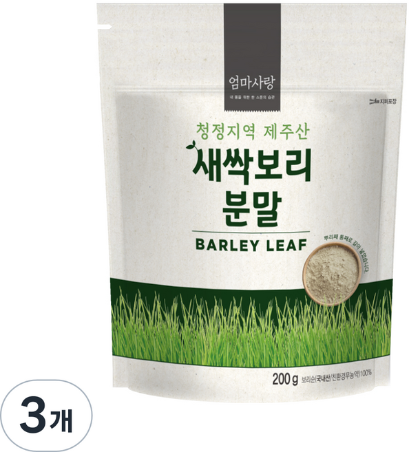 엄마사랑 새싹보리 분말, 200g, 3개