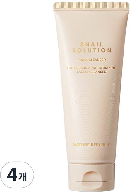 네이처리퍼블릭 스네일 솔루션 폼클렌징, 150ml, 4개