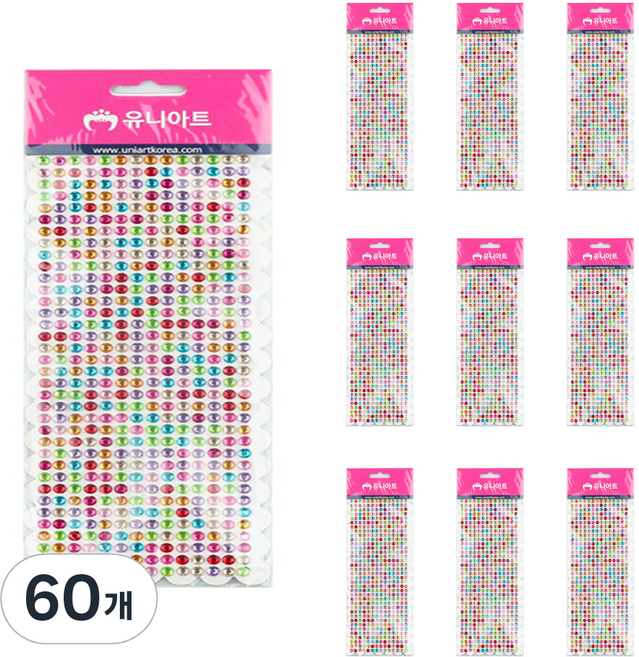 유니아트 비즈스티커, 76번, 60개