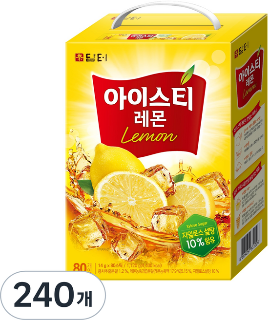 담터 아이스티 레몬, 14g, 80개입, 3개
