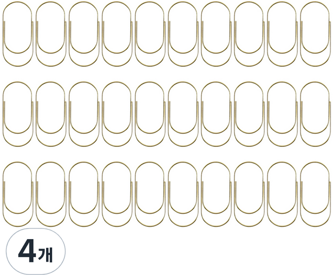 코히모 금속 왕클립 골드 50mm 4W143, 30개입, 4개