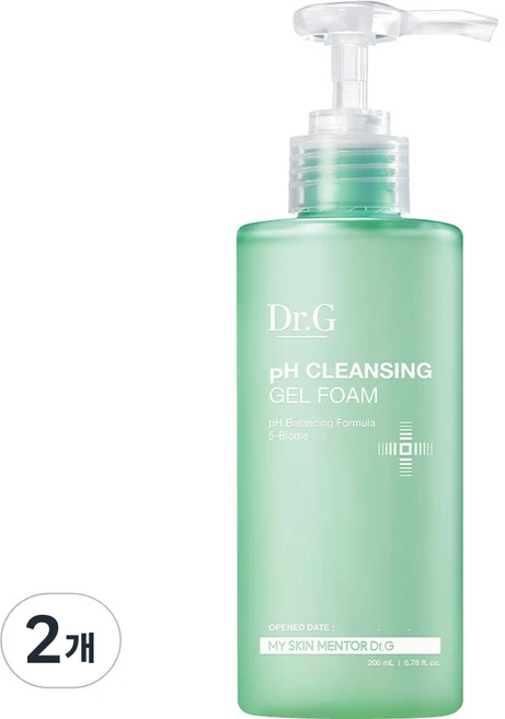 닥터지 약산성 클렌징 젤 폼, 200ml, 2개 - 쿠팡
