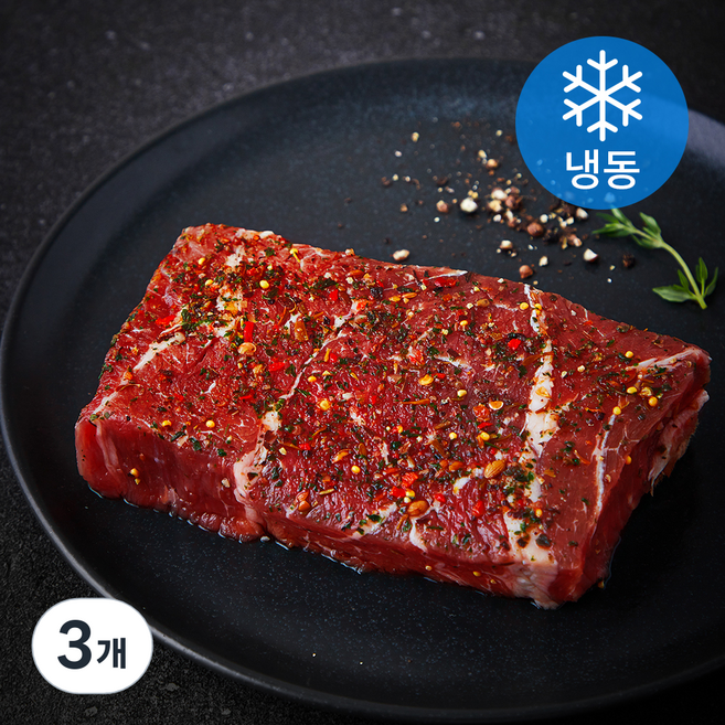 미트엔조이 시즈닝 척아이롤 스테이크 (냉동), 150g, 3개