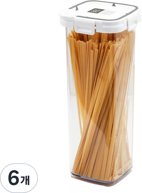 수납이야기 스카이락 정 오픈캡 5호 밀폐용기, 6개, 2.2L