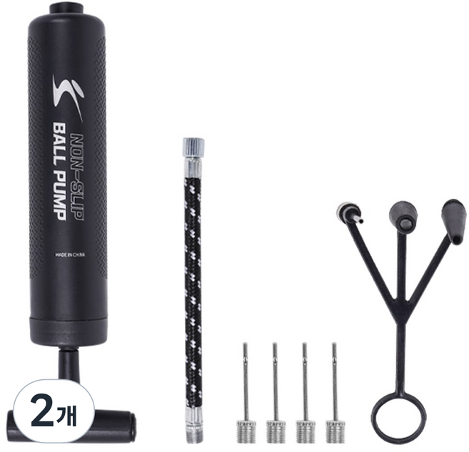 아이워너 논슬립 볼 에어 펌프 BP-200, 블랙, 2개