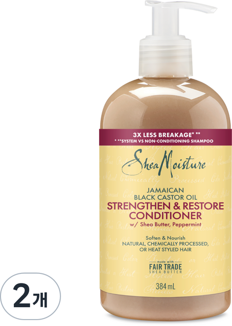 시어모이스처 자메이칸 블랙 캐스터 오일 컨디셔너, 384ml, 2개