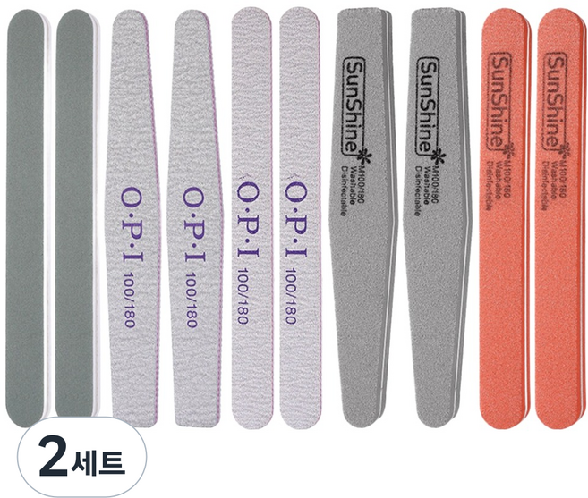 O-ON 拋光條銼刀 100/180號 5種 x 2入組, 2套