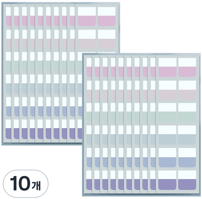 만들하비 인덱스 접착 메모지 대용량 10 파스텔컬러, 10개, 120개입