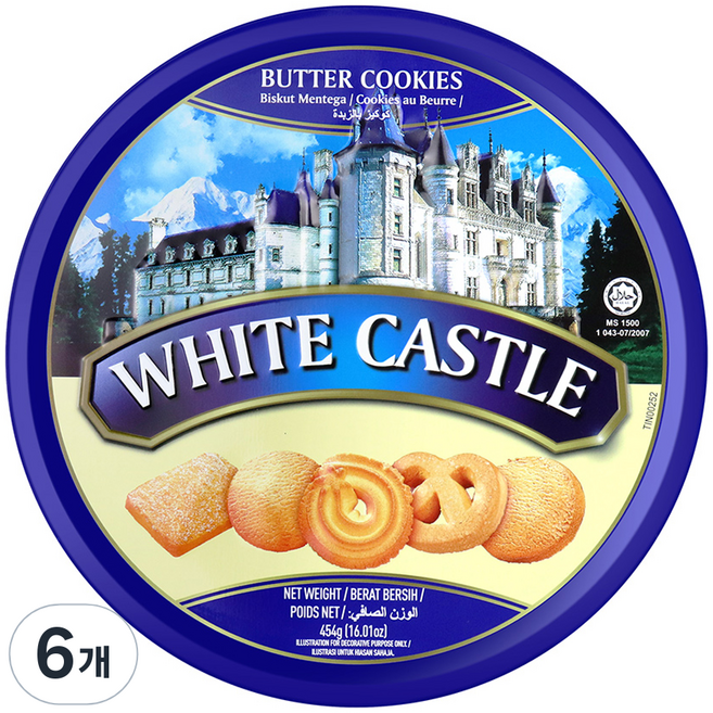 화이트캐슬 버터쿠키, 454g, 6개