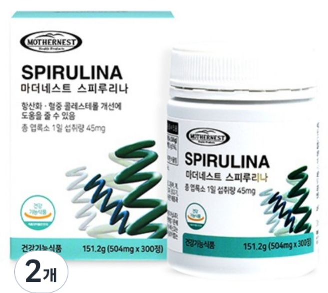 마더네스트 스피루리나, 300정, 2개
