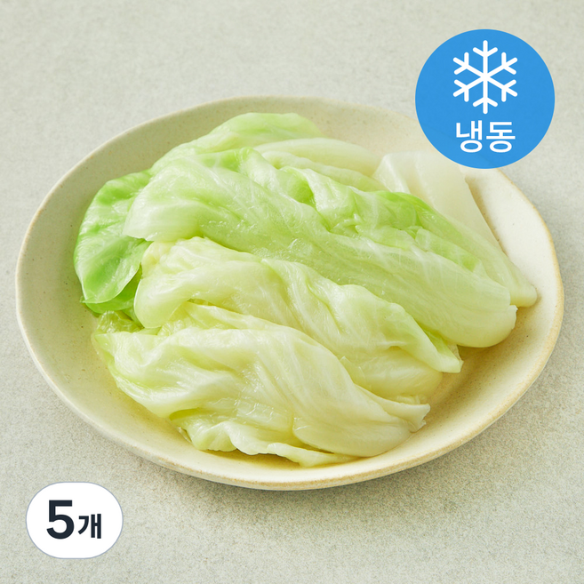 나물투데이 국내산 데친 양배추 (냉동), 5개, 250g