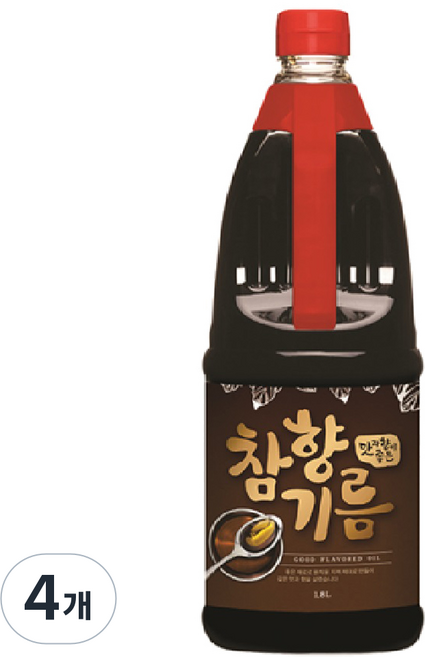 덕화 참향기름, 1.8L, 4개