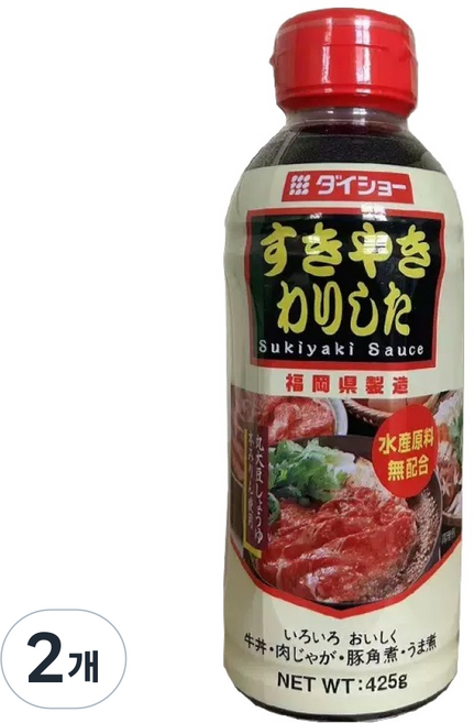 다이쇼 스키야키 타레 소스, 425g, 2개