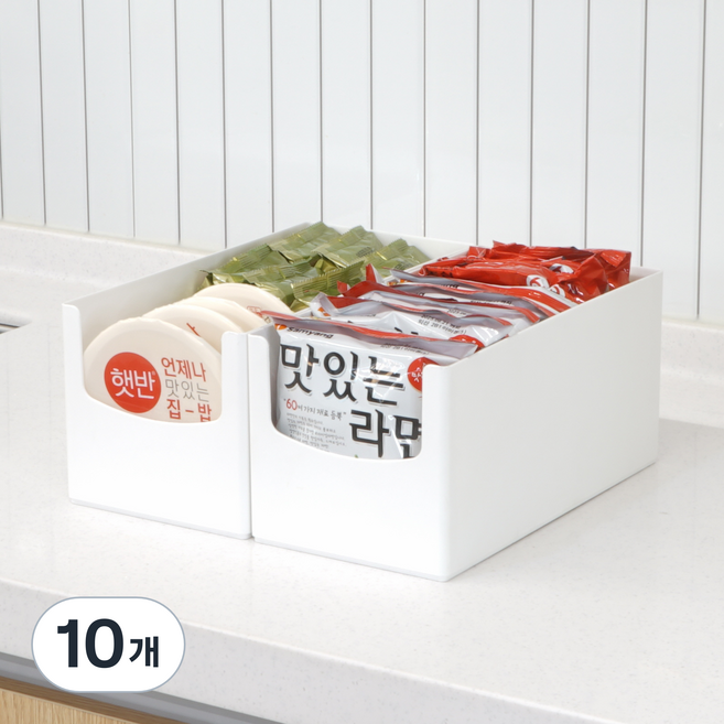 엠비코 다용도 팬트리 정리함, 화이트, 10개