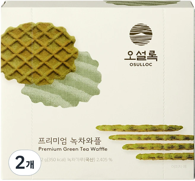오설록 프리미엄 녹차와플, 72g, 2개 - 쿠팡