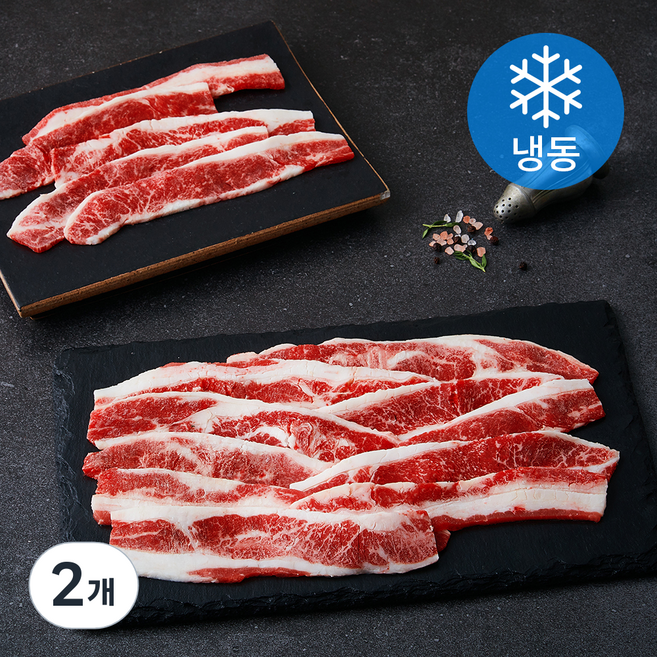 실속한우 조은장터 우삼겹 1등급 구이용 (냉동), 2개, 300g