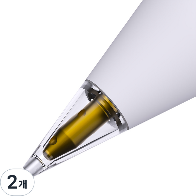 구스페리 애플펜슬 펜촉 반영구 메탈 팁스 볼펜형, 투명, 2개