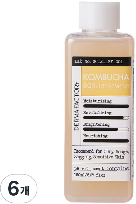 더마팩토리 콤부차 80% 트리트먼트, 150ml, 6개